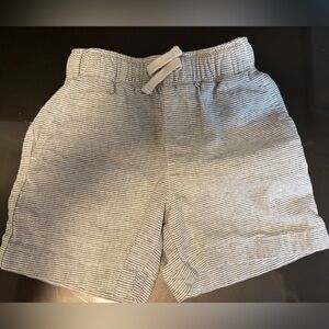 Crewcuts White Shorts with Navy Stripe Liner